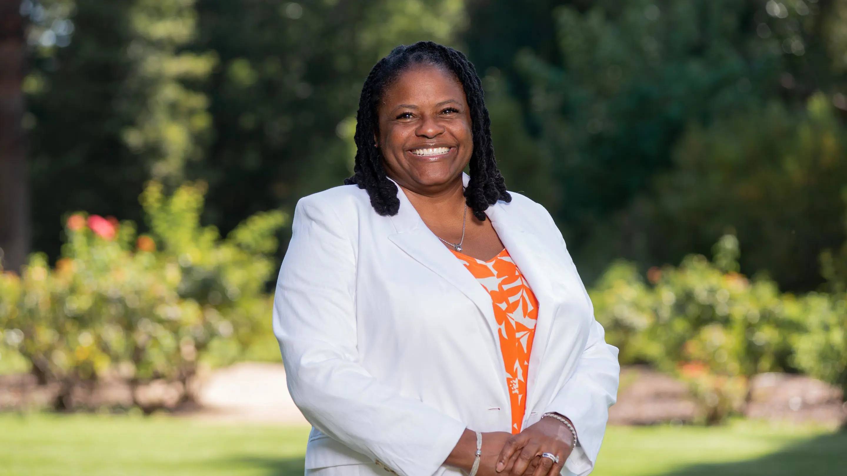 a person smiling at camera