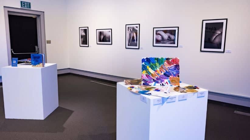 art display in a room