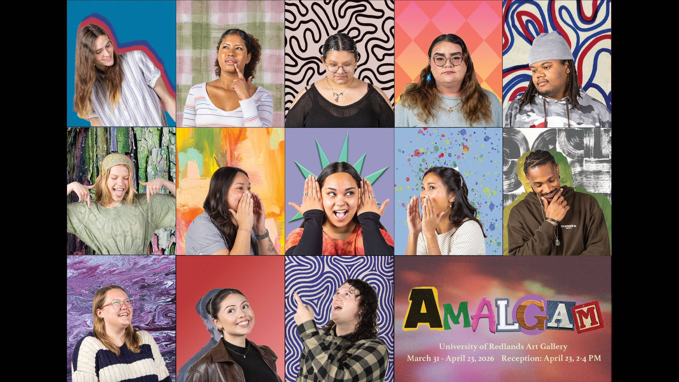 a collage of people with their hands to their ears