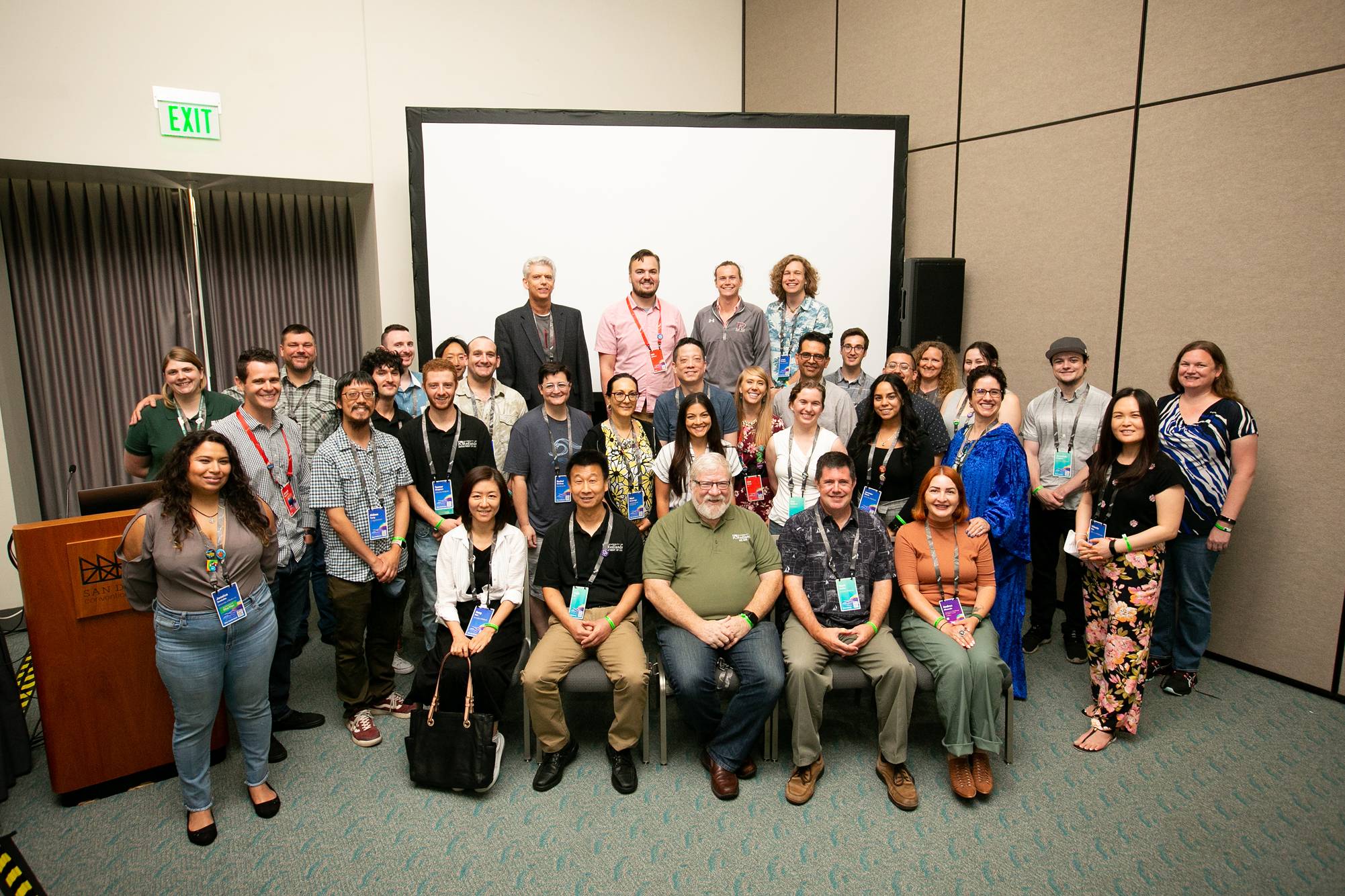 a group of people posing for a photo