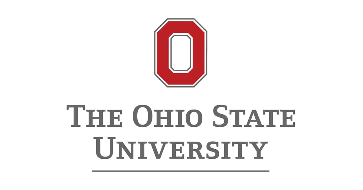 a red and grey logo