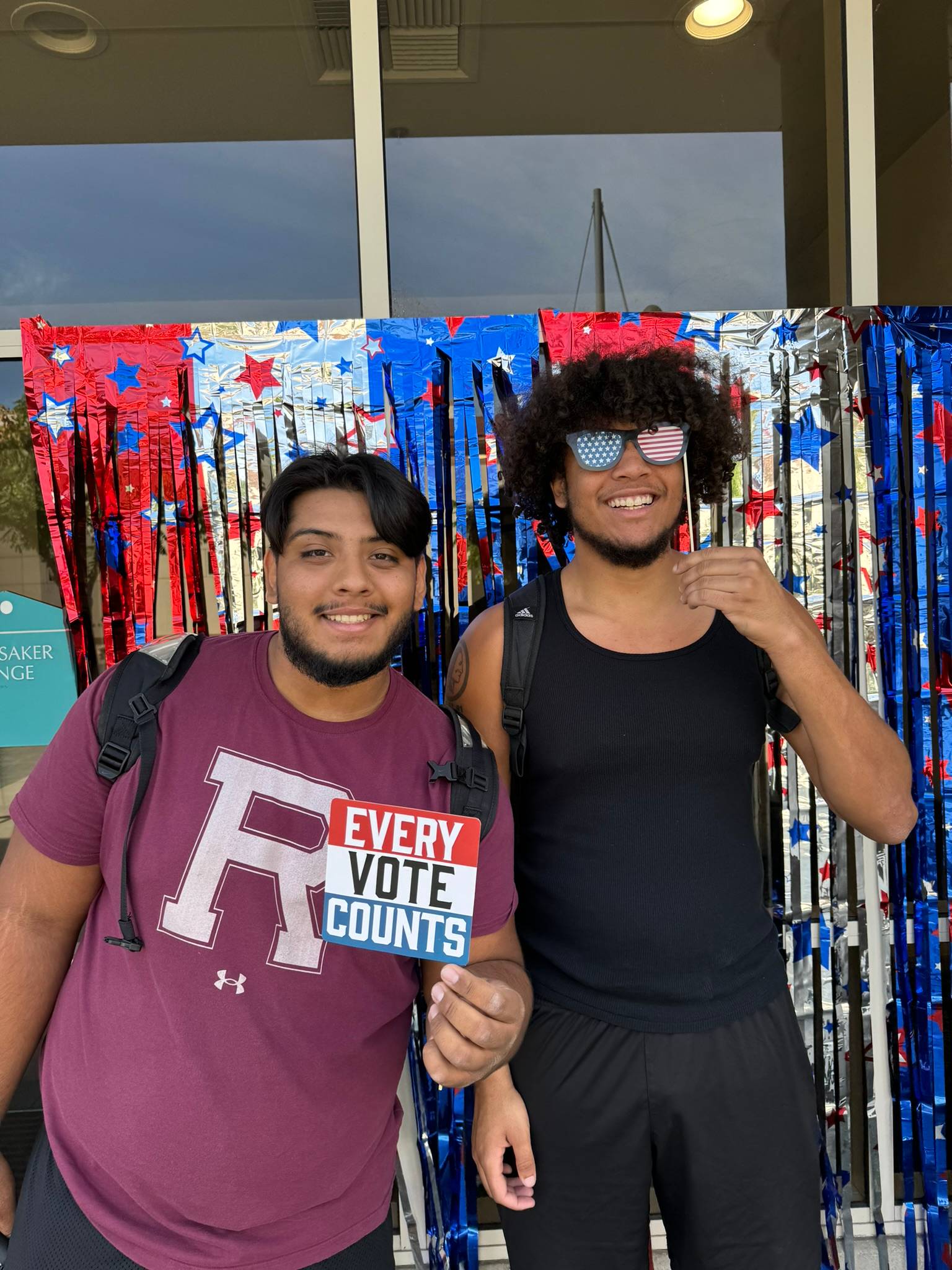 Two students posing for a picture.