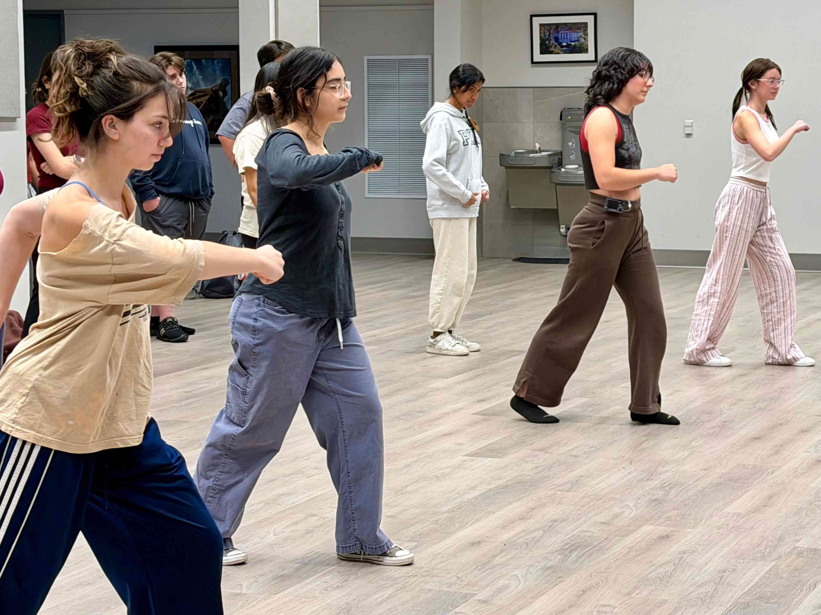 a group of people in a room