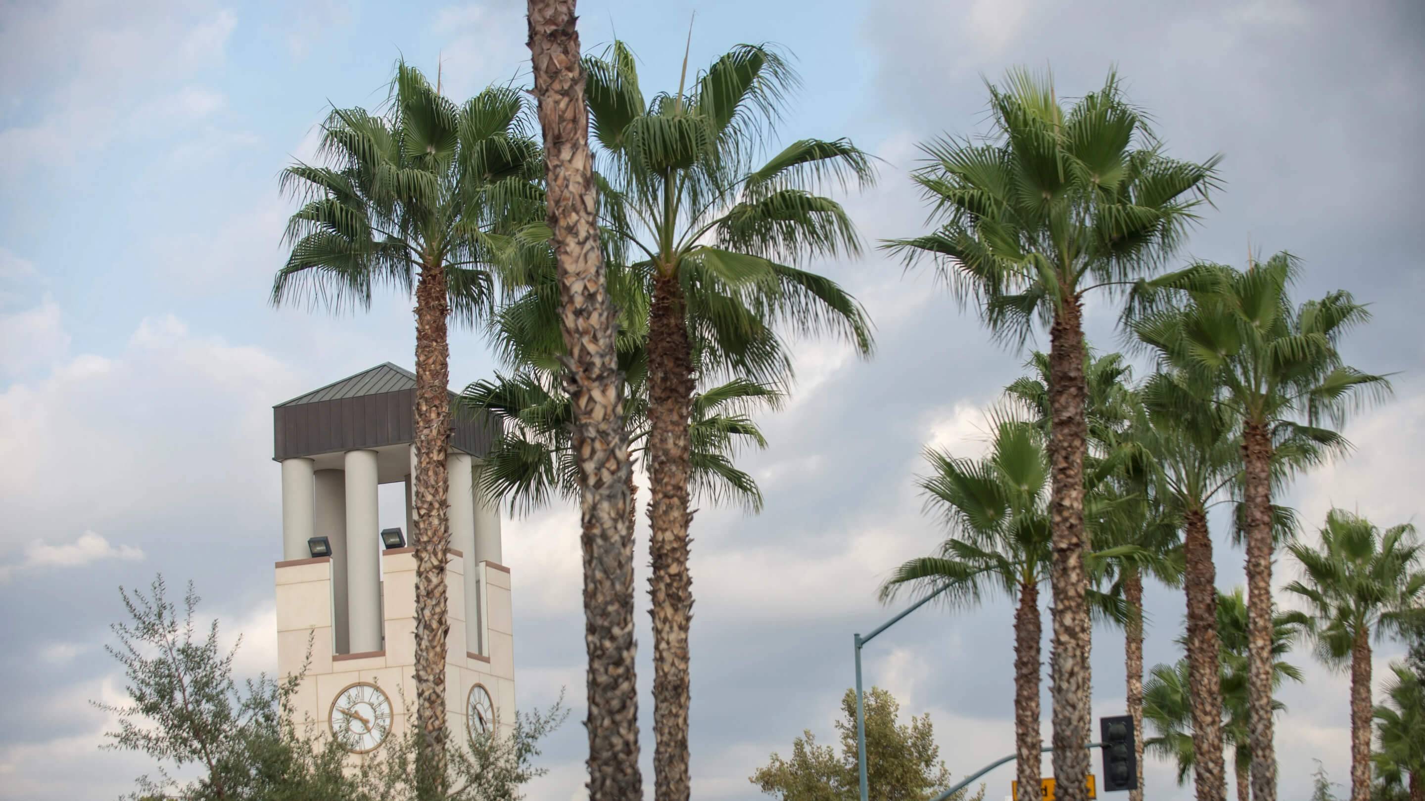a view of the sky from University of Redlands campus