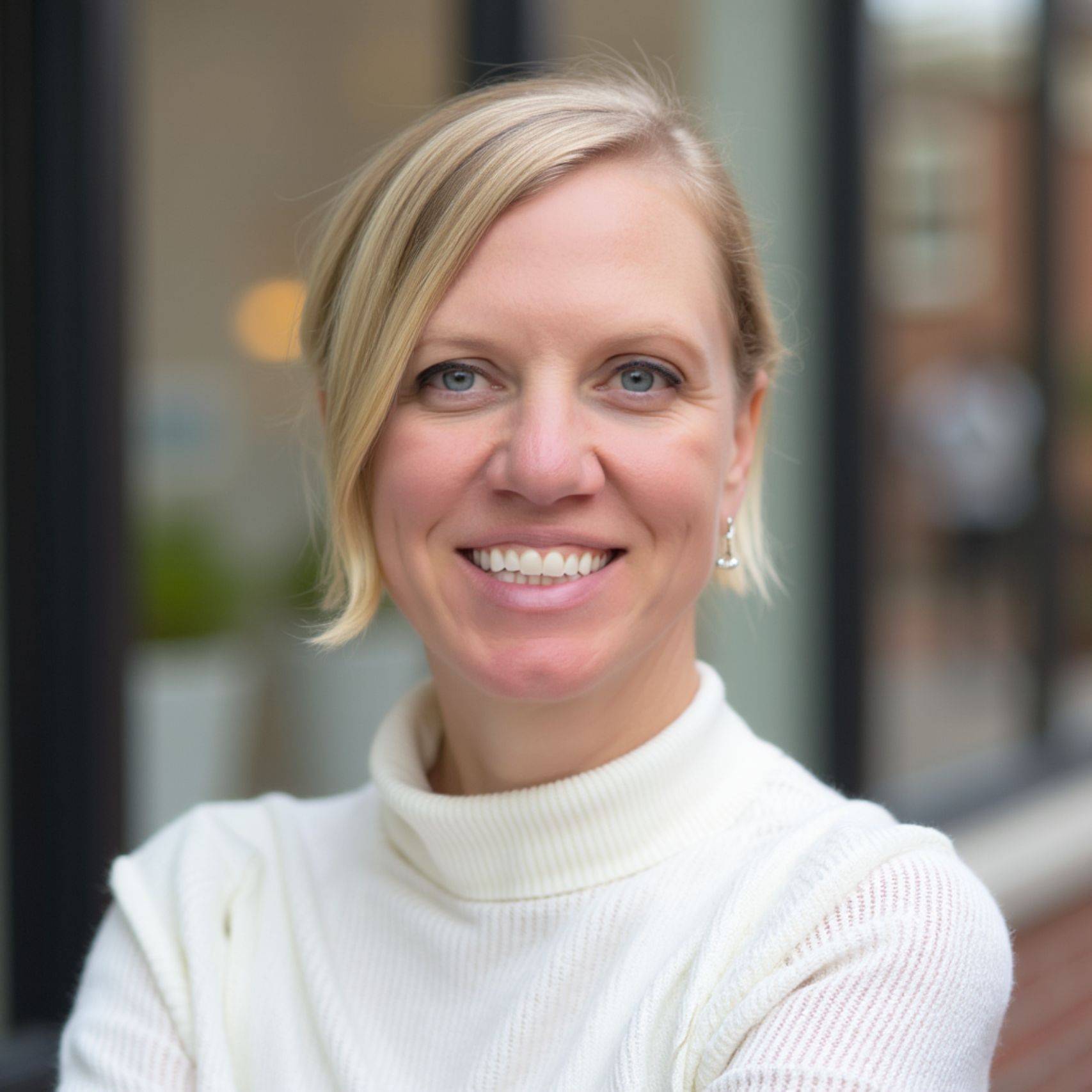 a person smiling for a picture