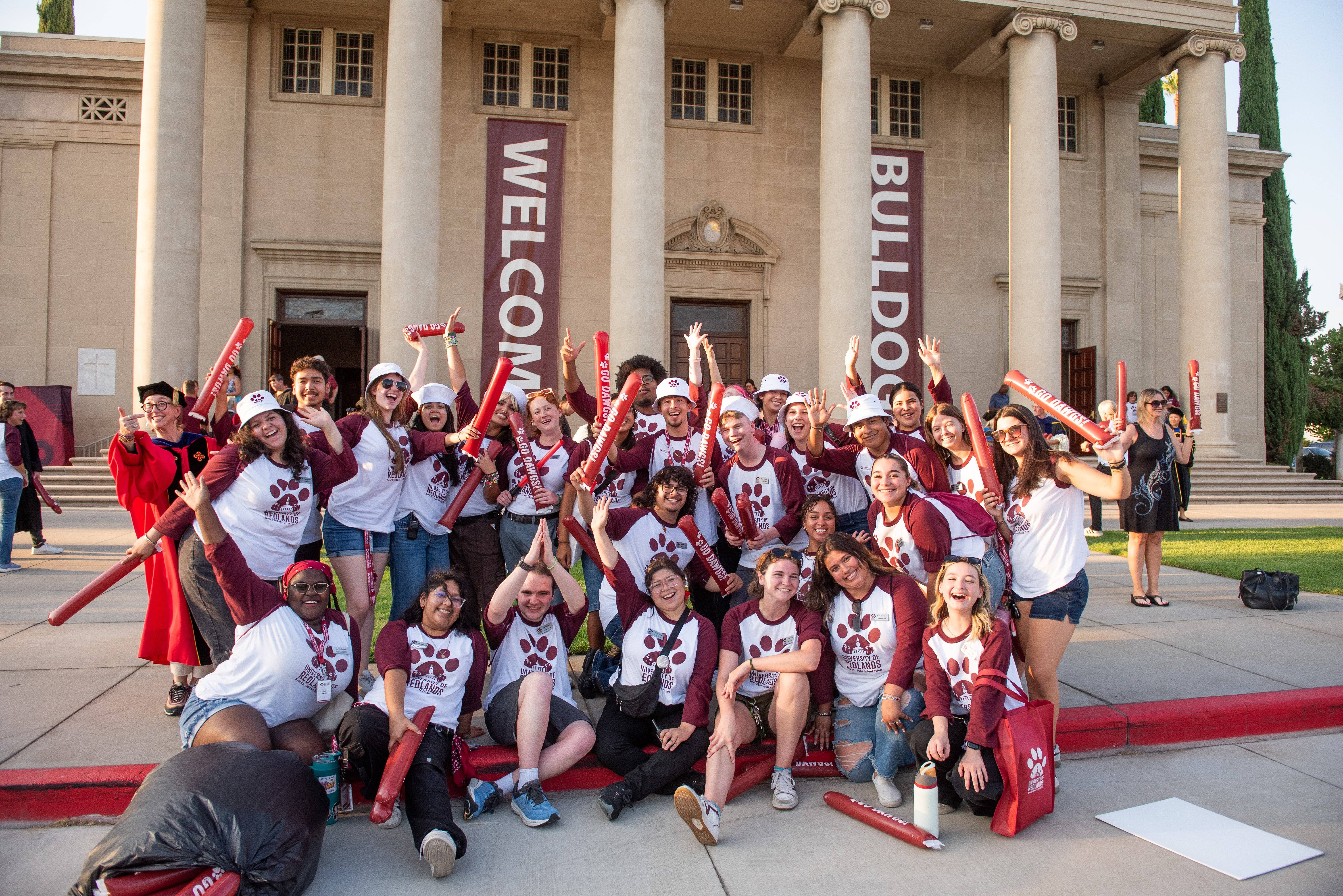 New student orientation leaders in a group photo
