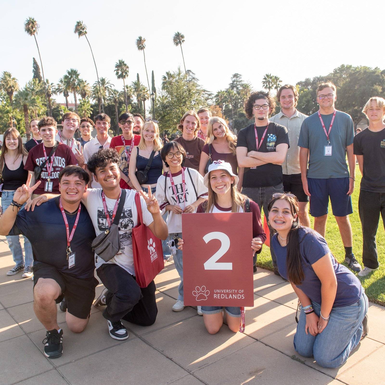 a group of people posing for a photo
