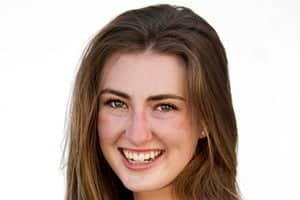 a close-up of a person smiling