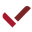 A red check mark icon