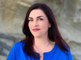 a person in a blue shirt
