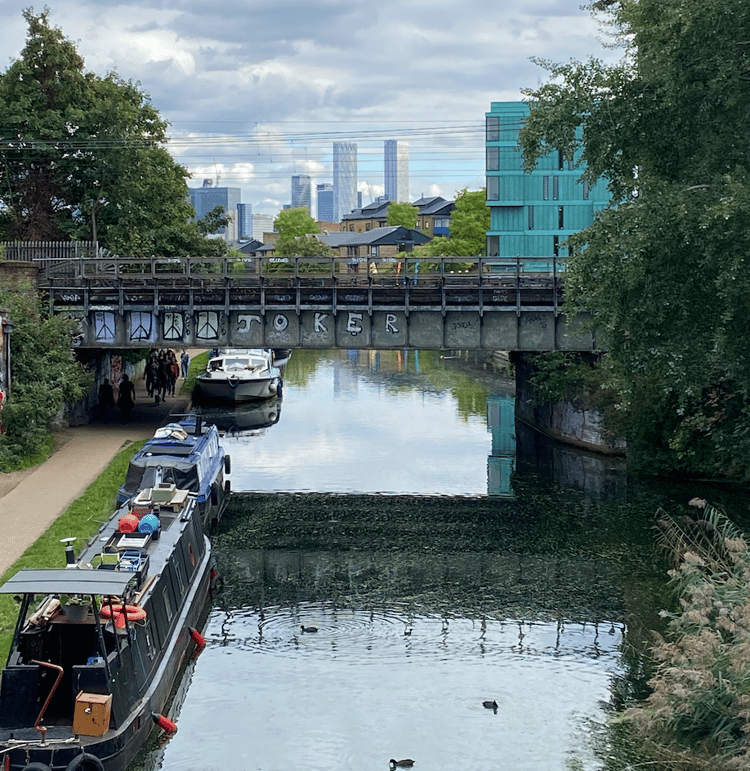 a boat on a river