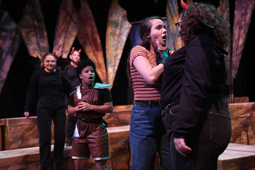 a group of people on a stage