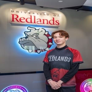 a man standing in front of a sign