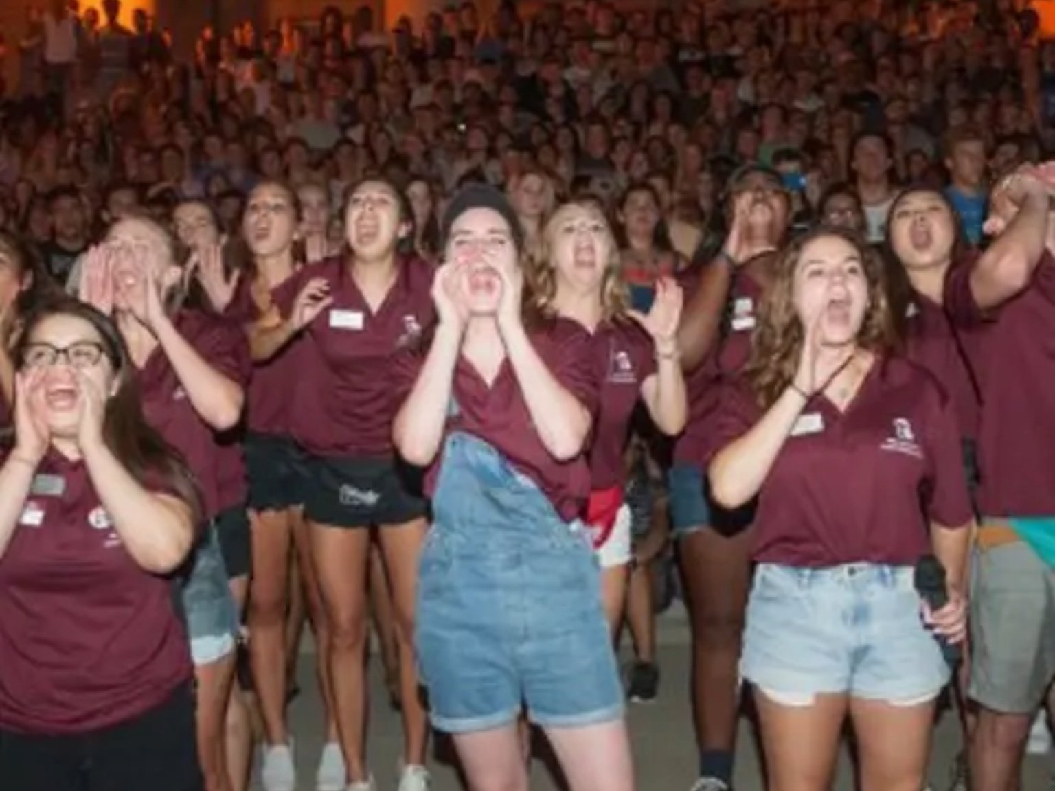 a group of people in a crowd