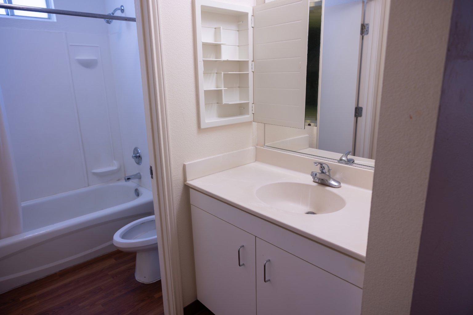 a bathroom with a sink and a toilet