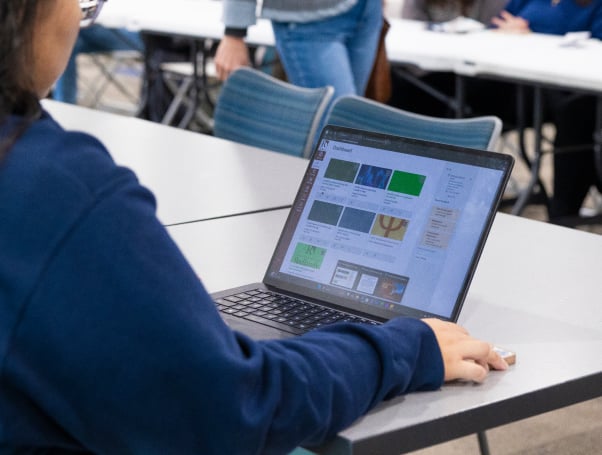 a person using a laptop