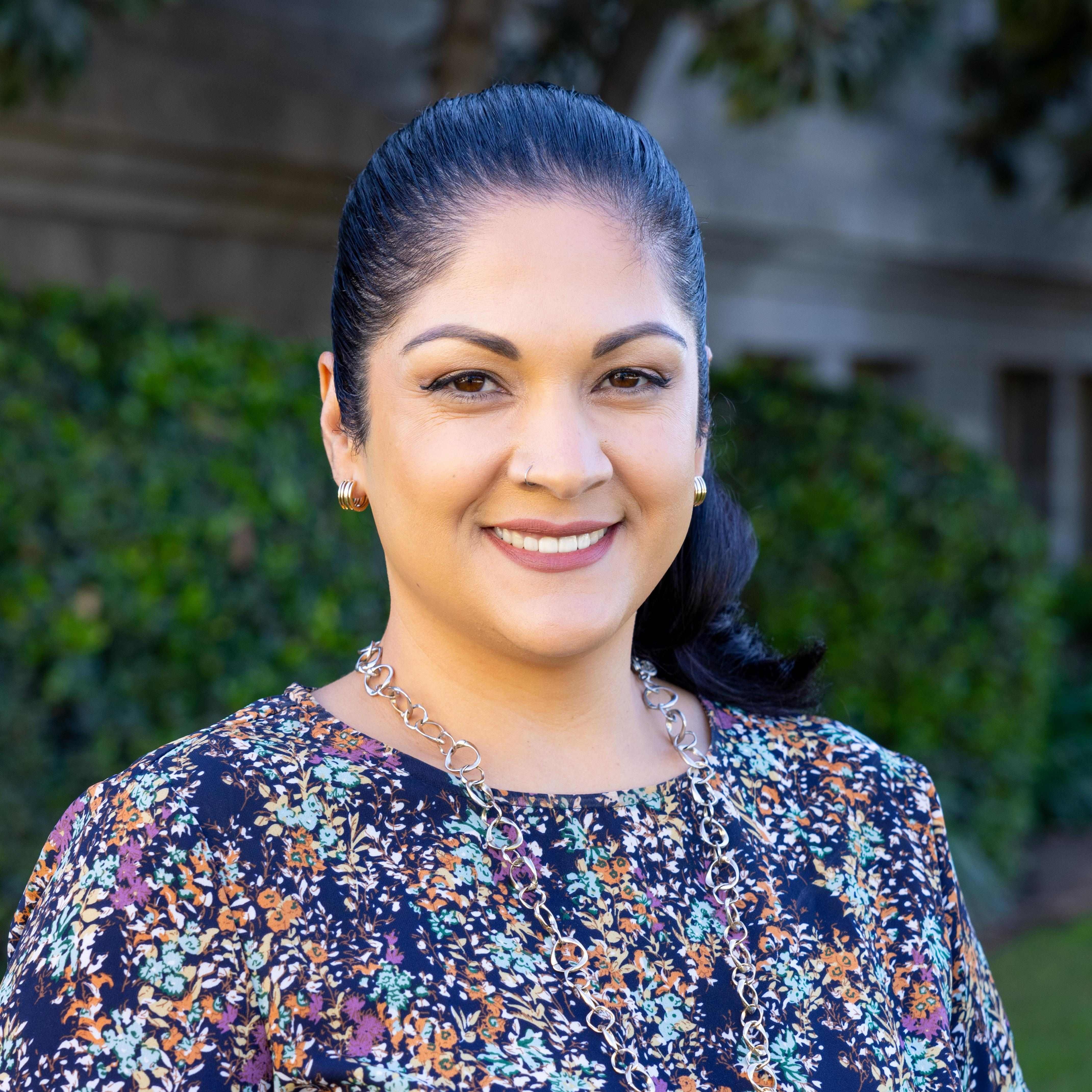 a person smiling at camera