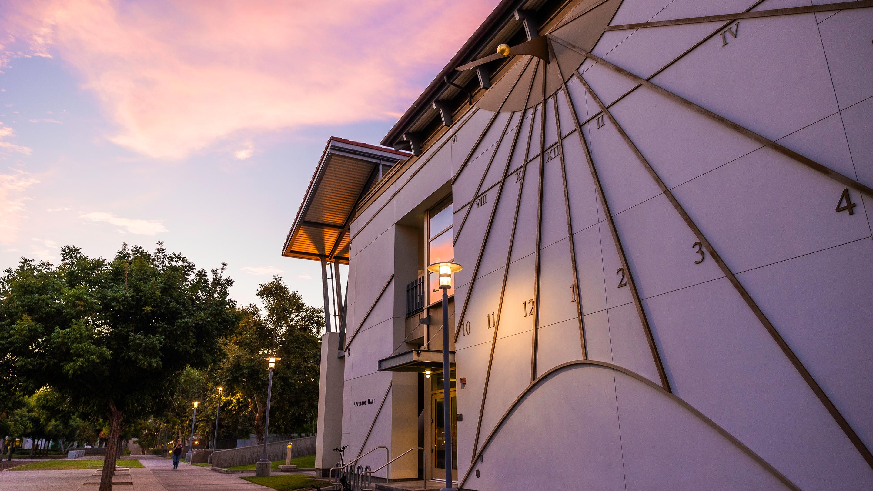 a sundial on a building