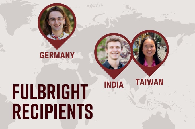 a group of people in red pointers