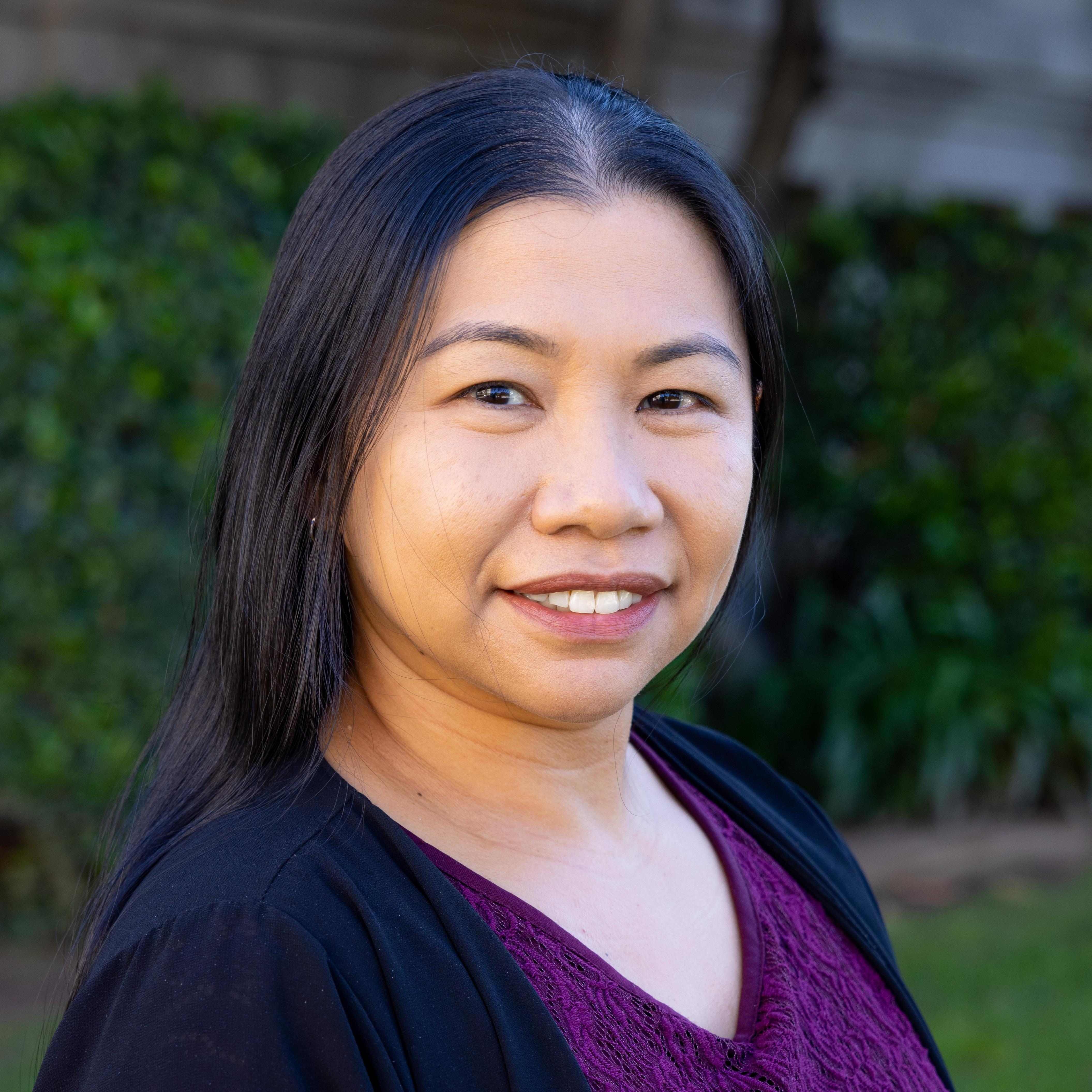 a person smiling at camera