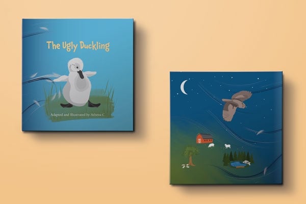 a book covers on a wall