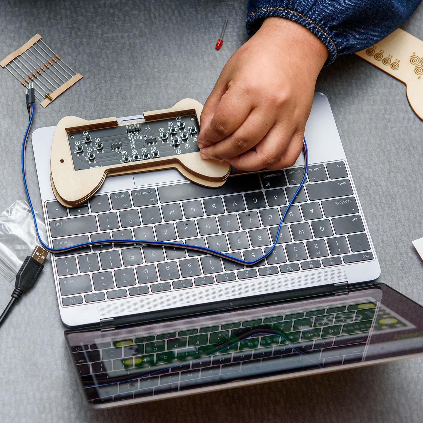 a person working on a laptop