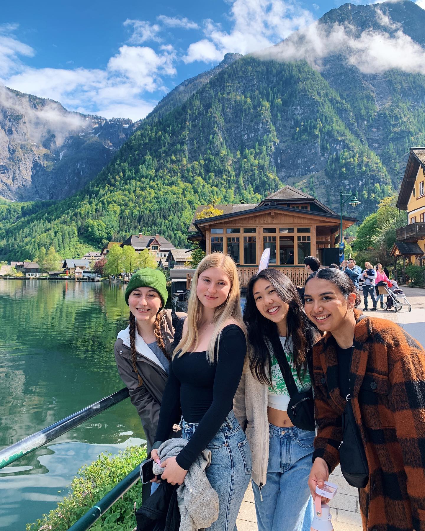 a group of women posing for a picture