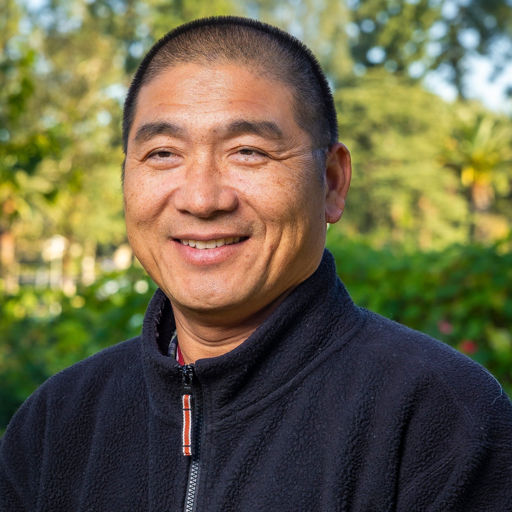 a person smiling for a picture