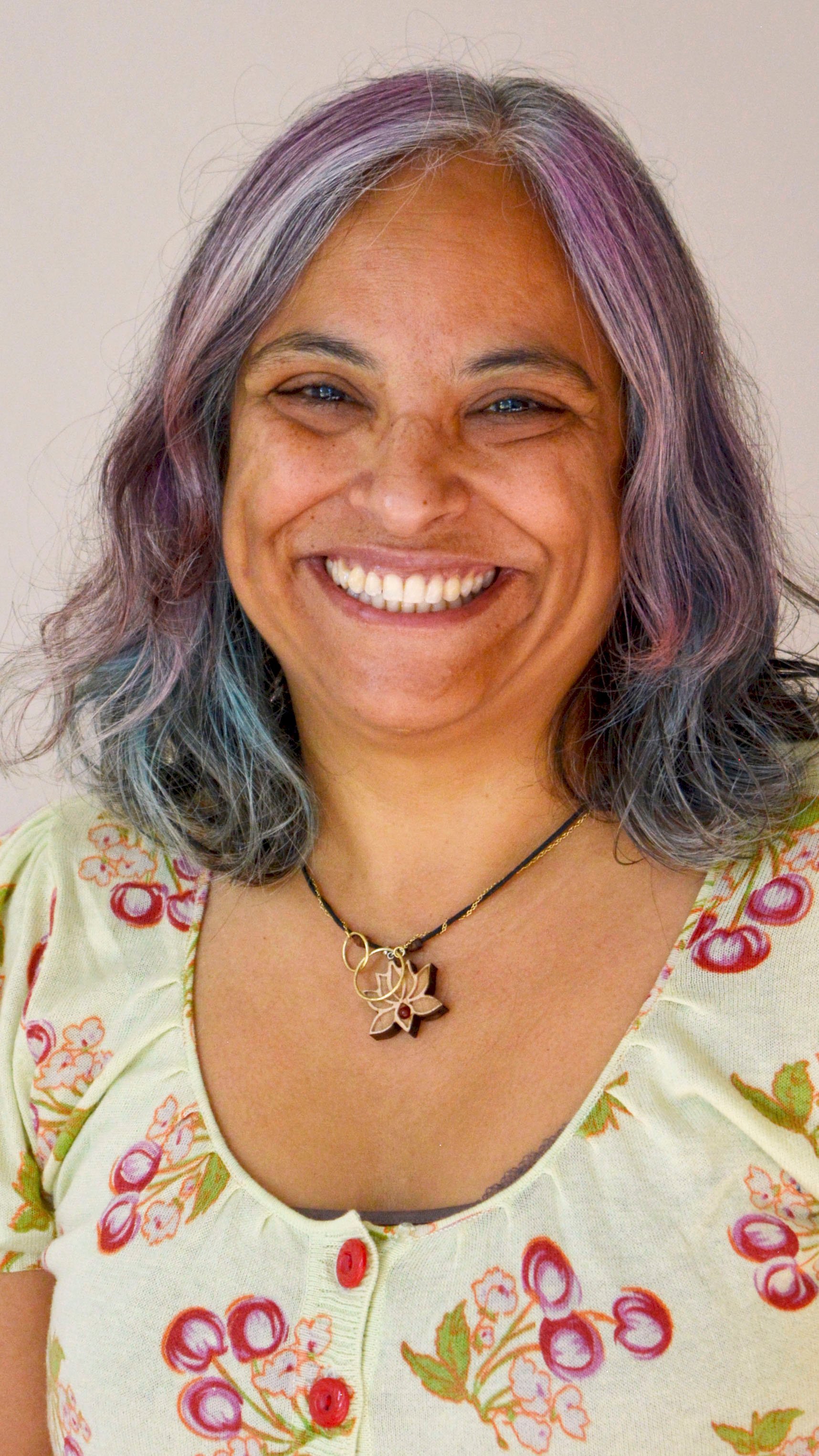 a woman smiling at camera