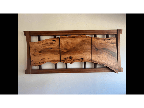a wood piece on a wall