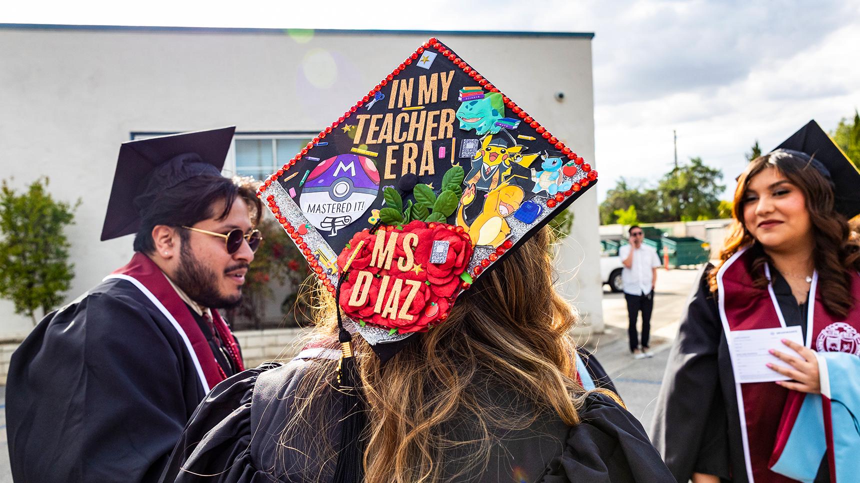 a person wearing a graduation cap