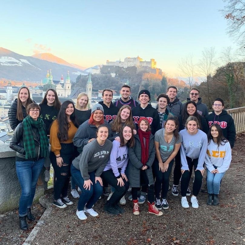 a group of people posing for a photo