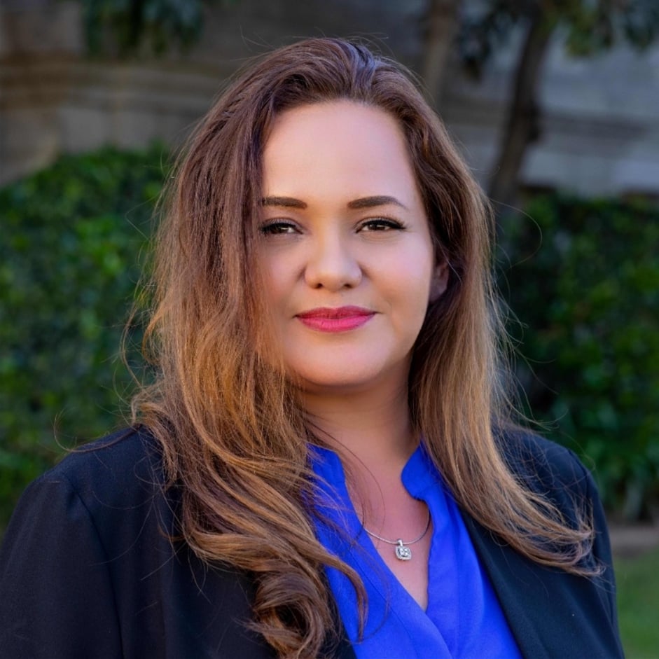 a person smiling at camera