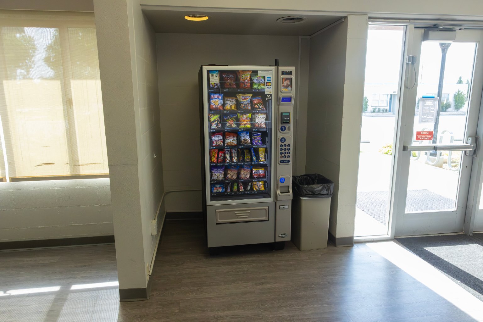 a vending machine with snacks in it