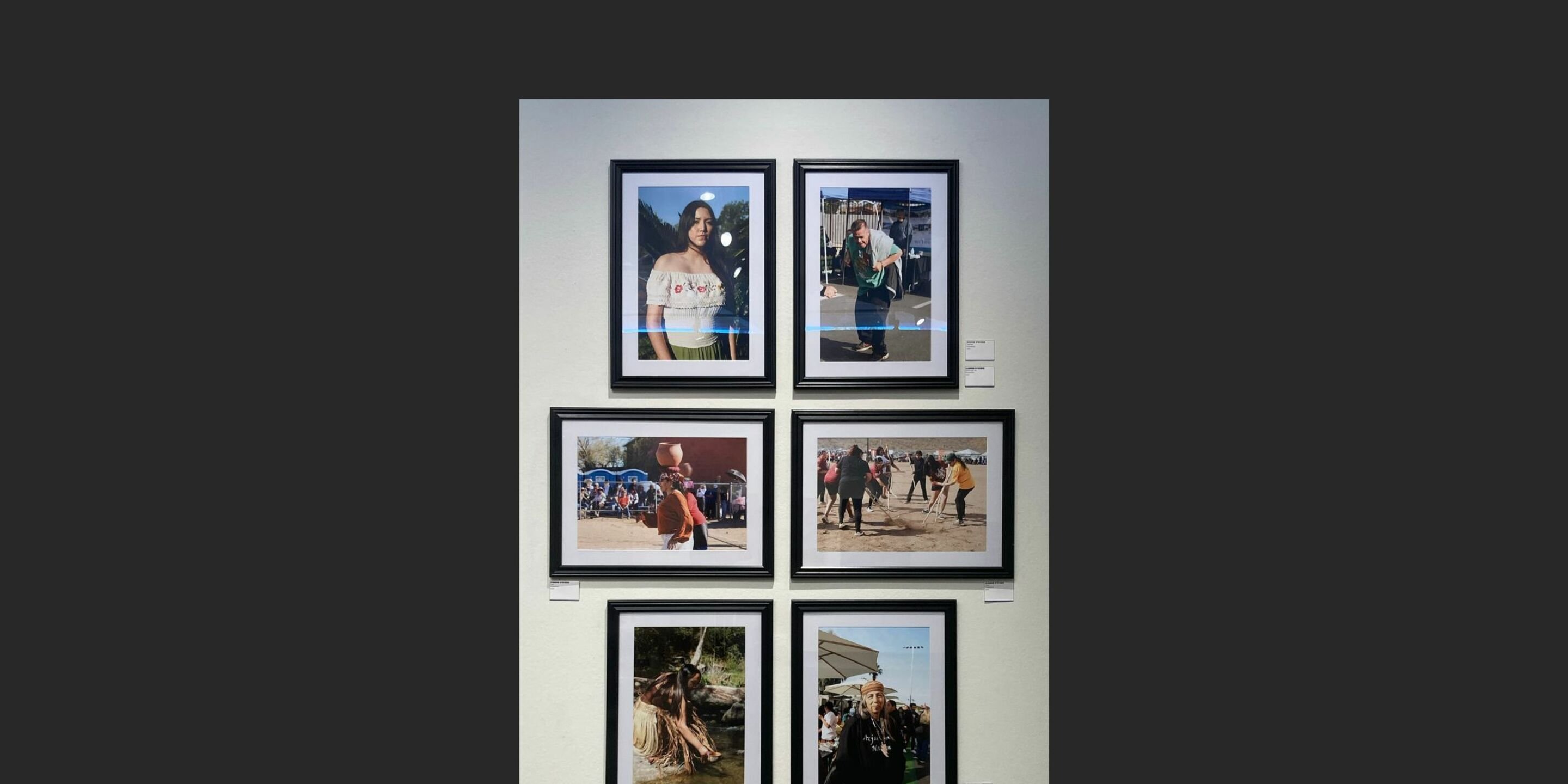 a group of pictures on a wall