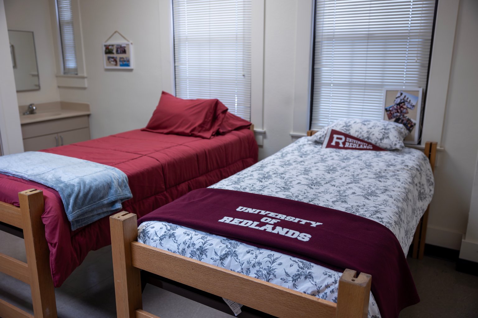 beds in a room with a window