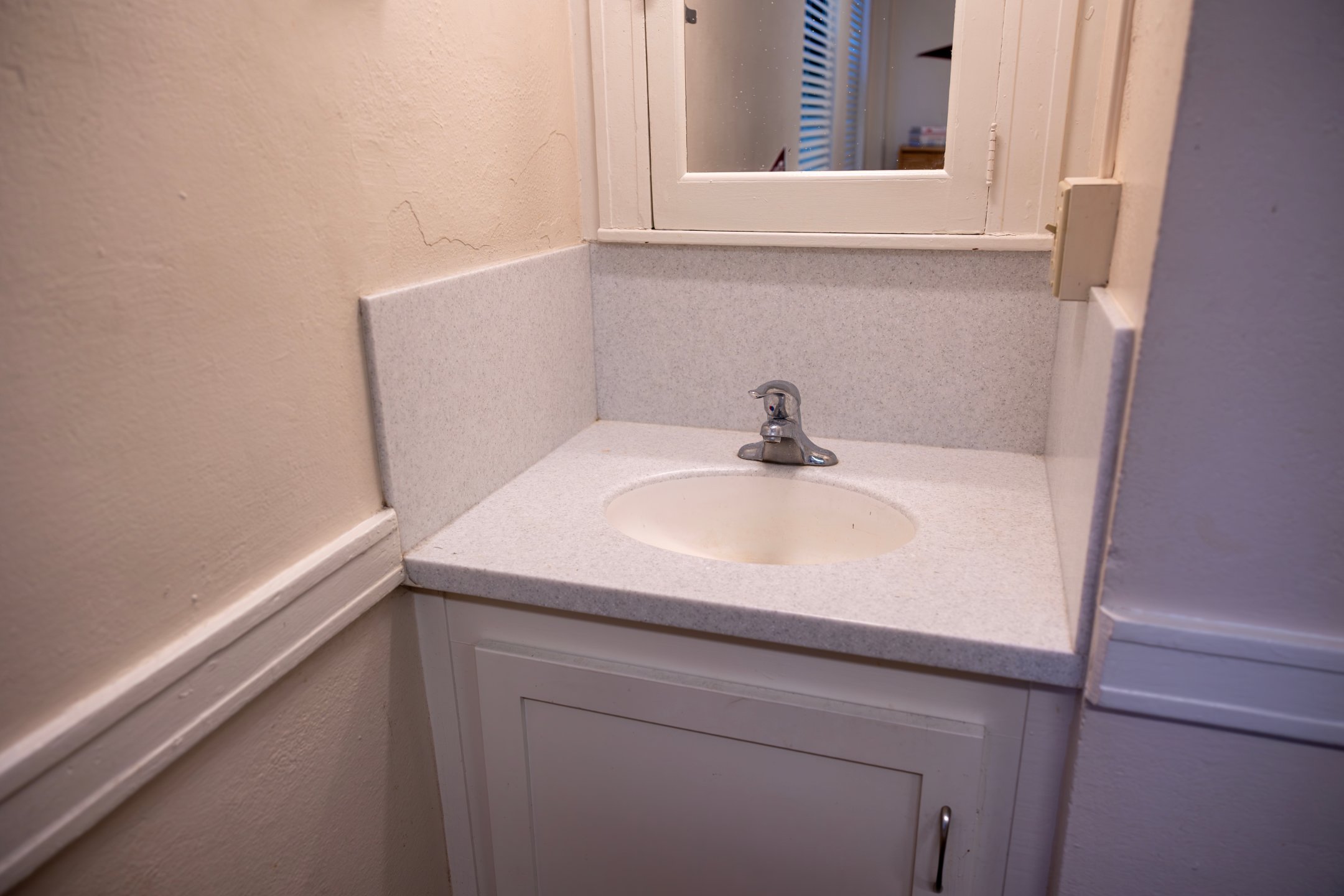 a sink in a bathroom