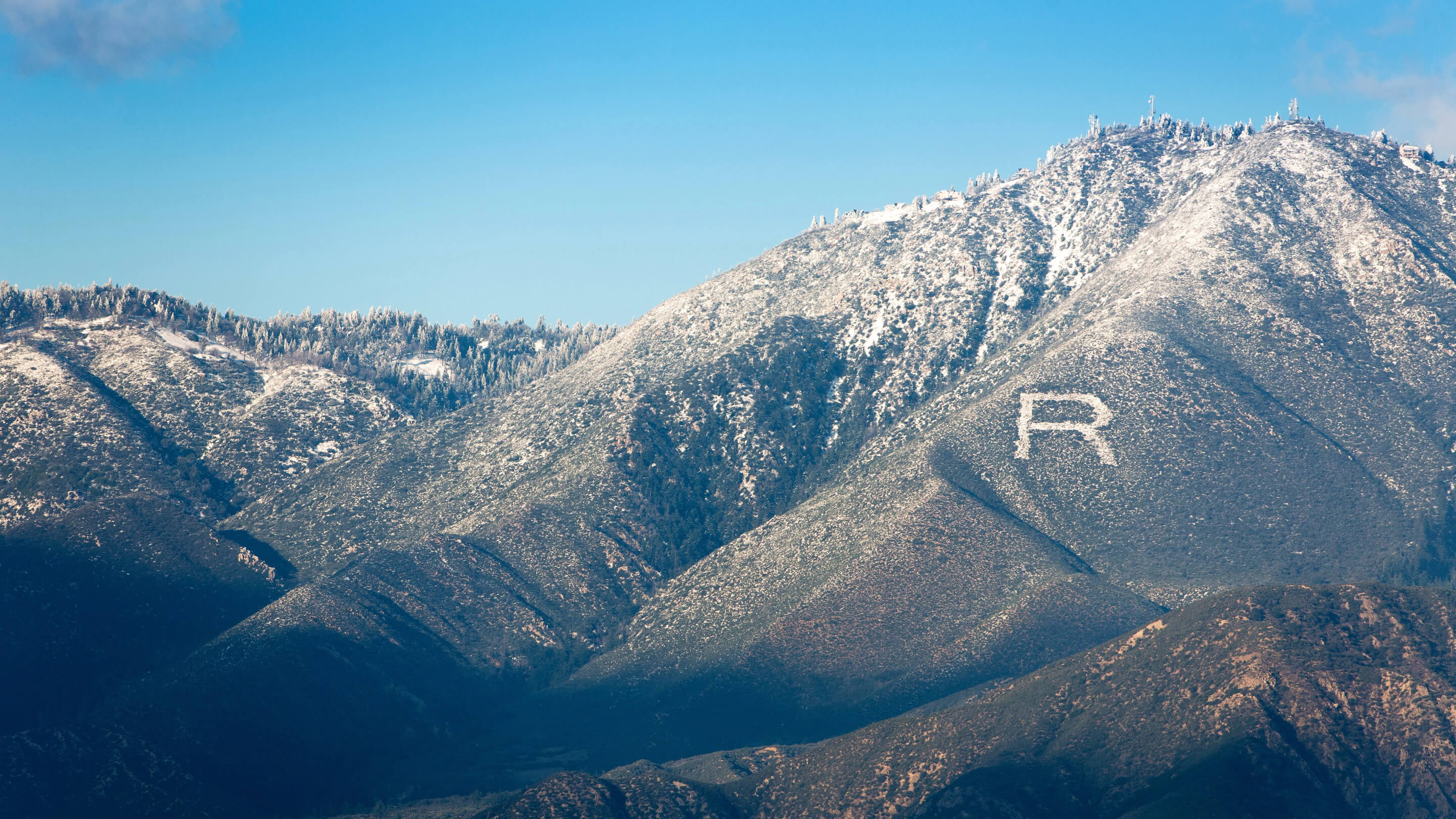 a mountain with snow on it