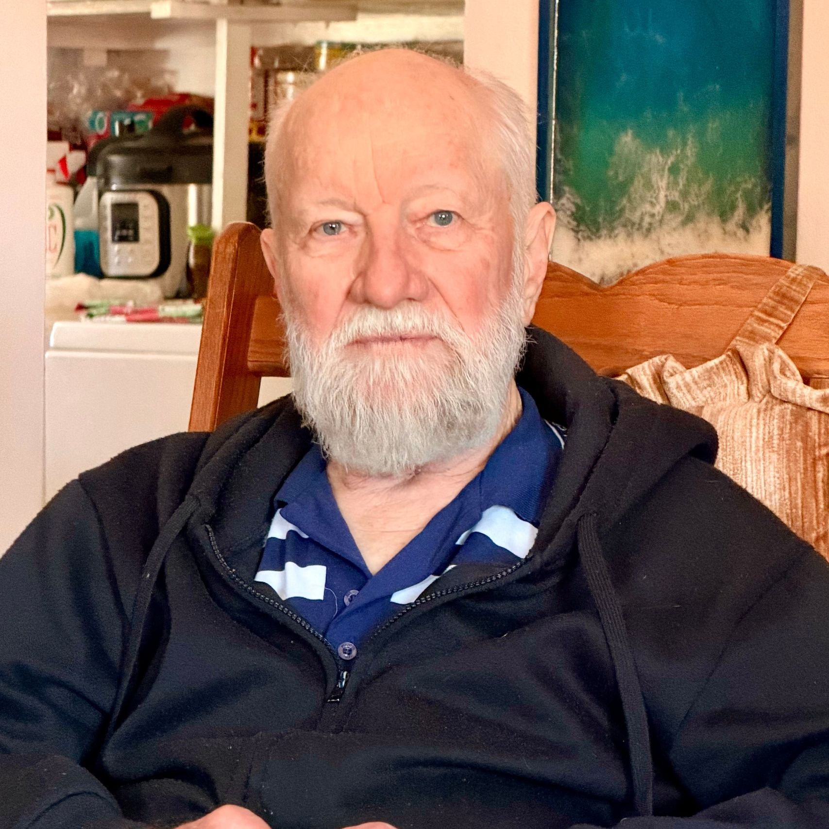 a man sitting in a chair