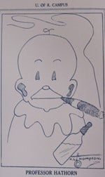 a drawing of a man smoking a cigarette