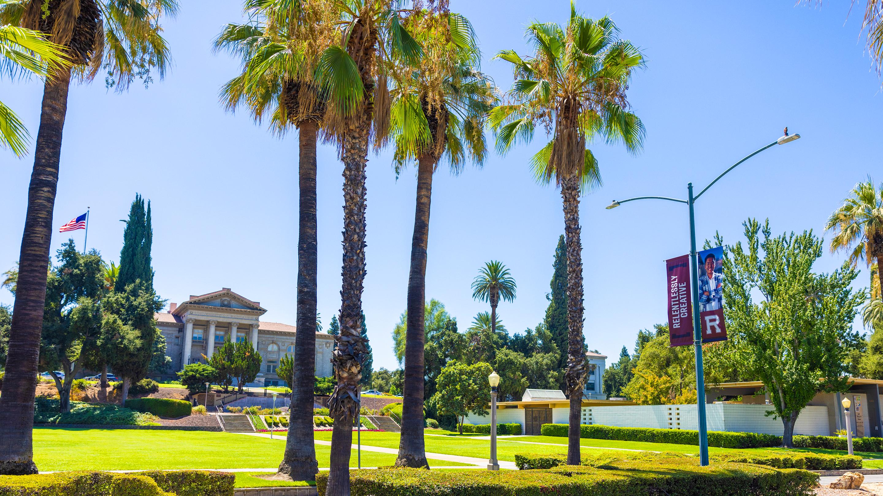 Media masthead - Redlands campus and admin building