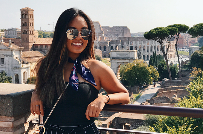 Nicole Quirante studying abroad in Rome