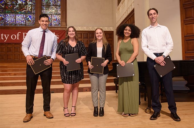 Students are recognized with a variety of awards during Honors Convocation on April 22. (Photo by Coco McKown '04, '10)