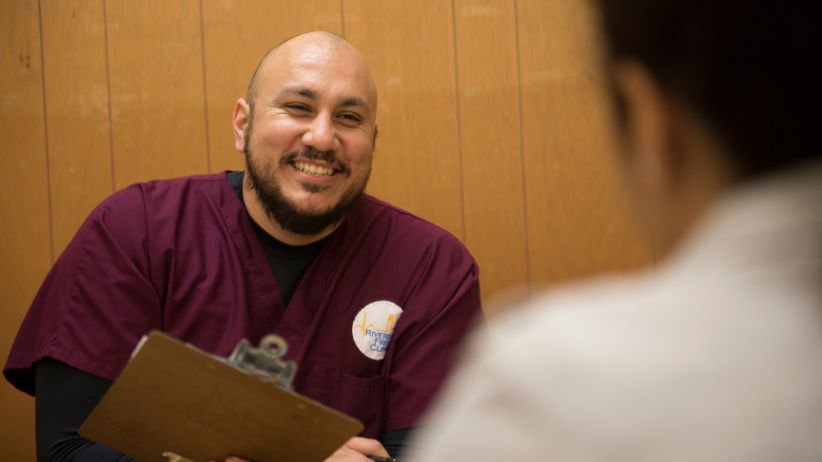 Counselor and patient