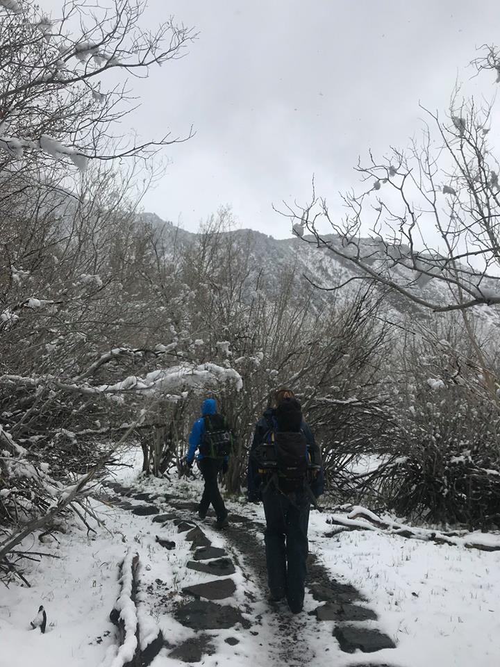 Students sampling Mildred.