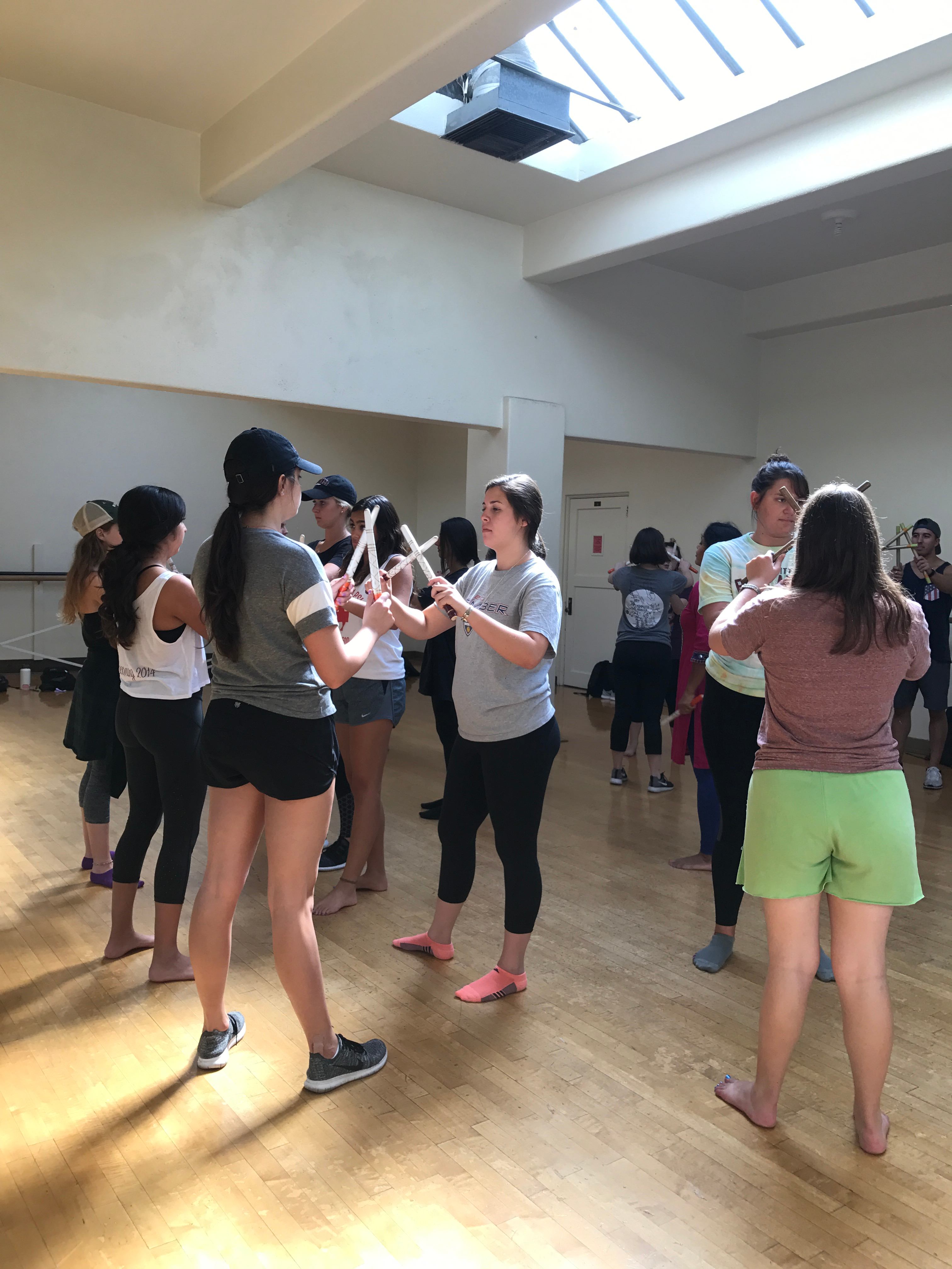 a group of people in a room