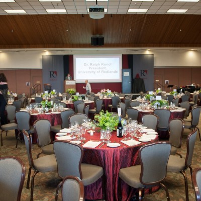 Orton Center with decorated tables