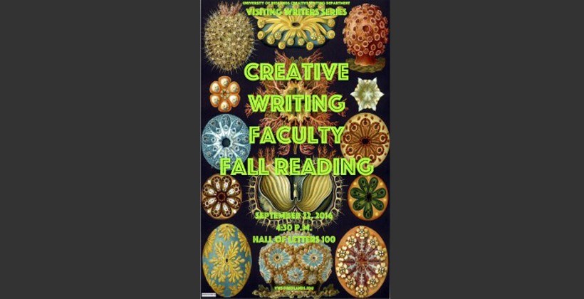 Creative Writing Fall Faculty reading poster